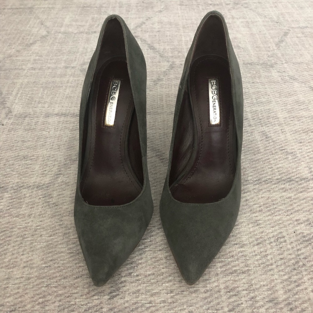 Bcbg gray heels